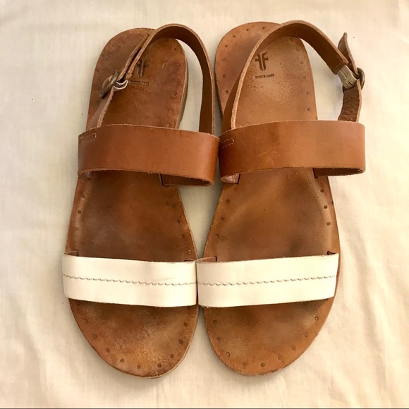 Frye Ally 2 Band Sling Flat Leather Casual Sandals - Picture 15 of 16